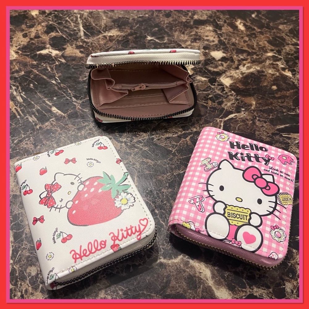 Hello Kitty Pink and White Kids Coin Purse